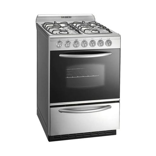 Cocina Domec CXULEAV Reflex, multigas, 56 cms., luz, encendido , autolimpiante, cajon parrilla, ac inoxidable
