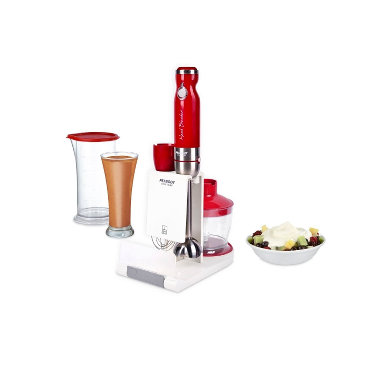 Licuadora De Mano Peabody Pe-Lma327r Roja
