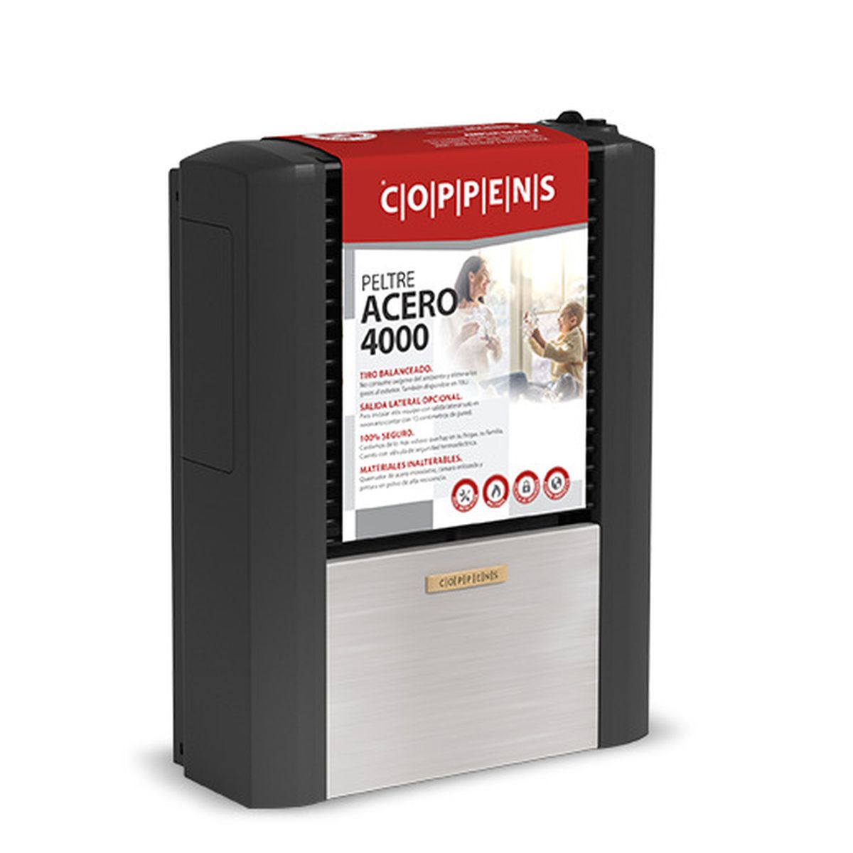 Calefactor Coppens 4000kcal Tiro Balanceado Izquierdo Coppens Gris oscuro