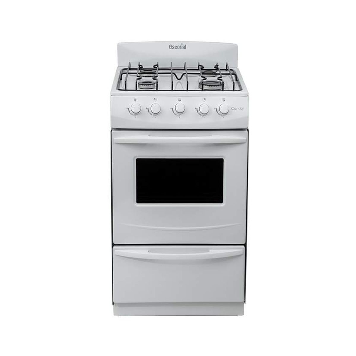 Cocina Escorial candor 51 cm gas envasado blanca