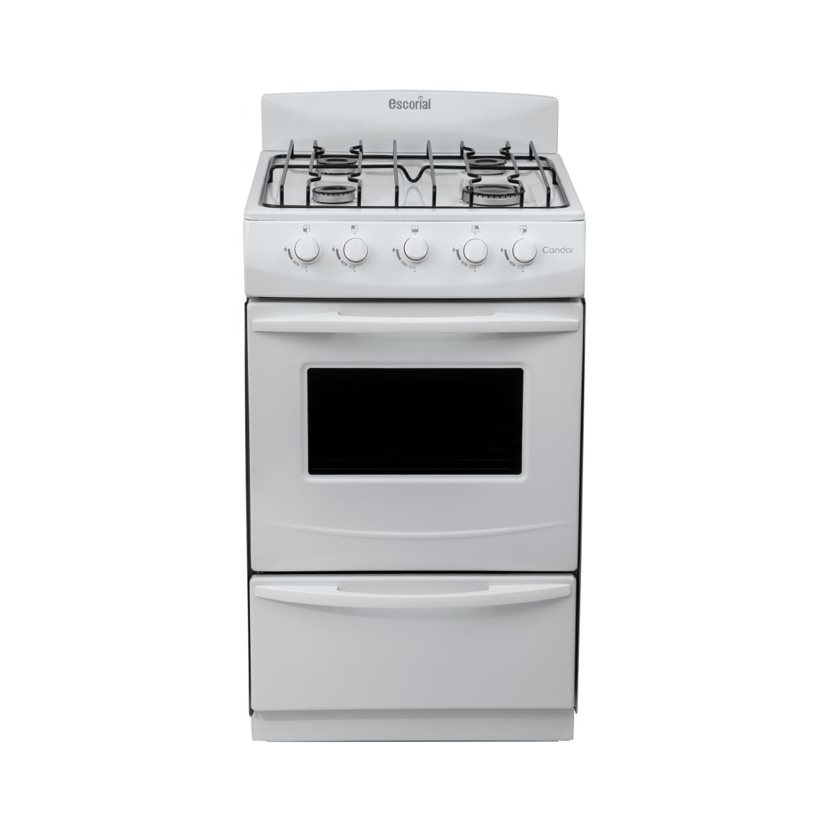 Cocina Escorial Candor Gas Natural 51 Cm Con Visor Blanca