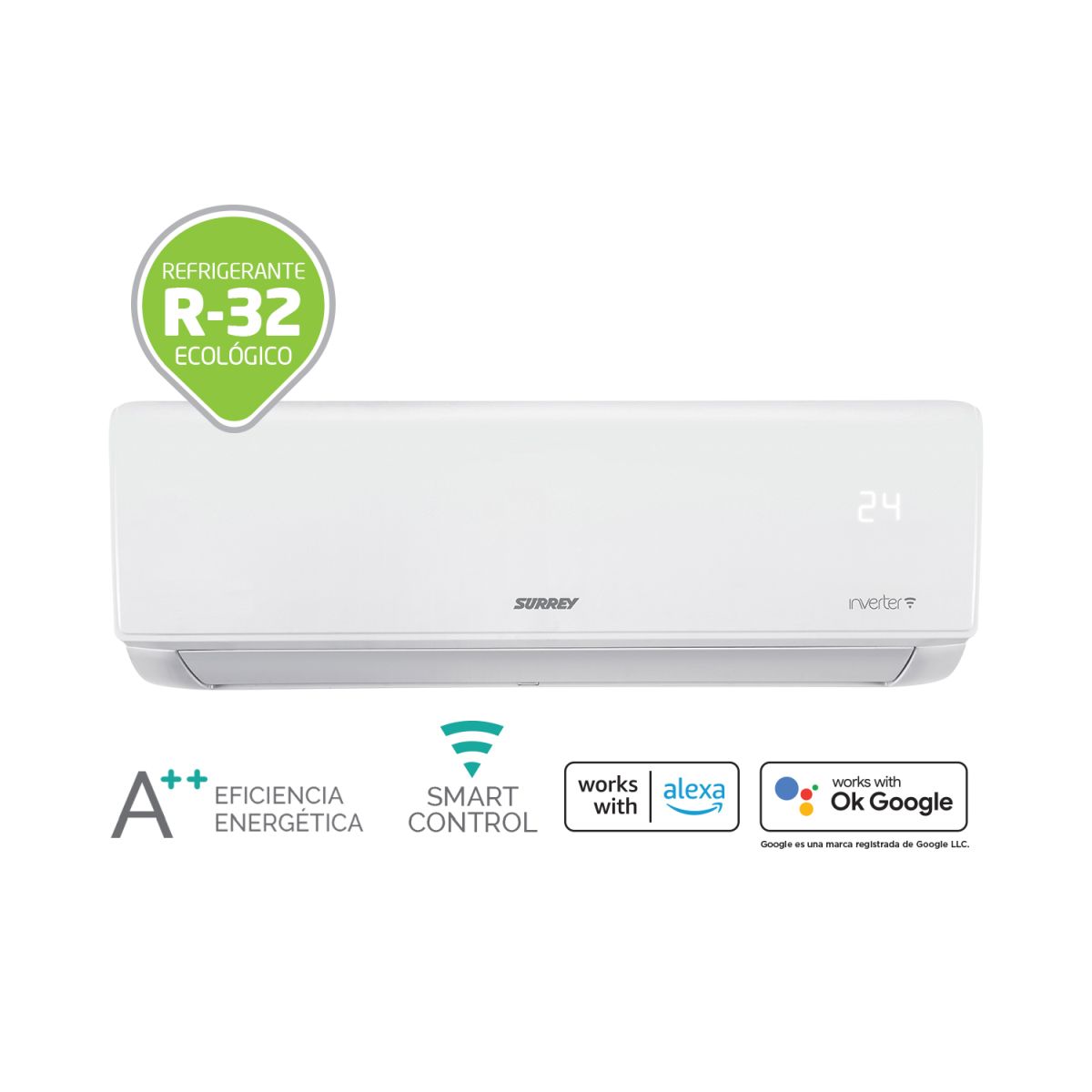 Aire Acondicionado Split Surrey 3680W Frio/Calor Inverter 553NIQ12KN81F
