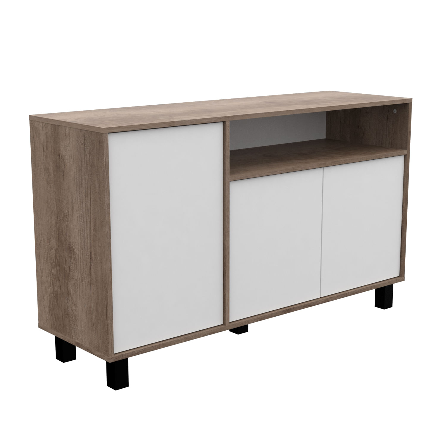 Bahiut Doors Con Puertas Vajillero Mosconi Nebraska Gris
