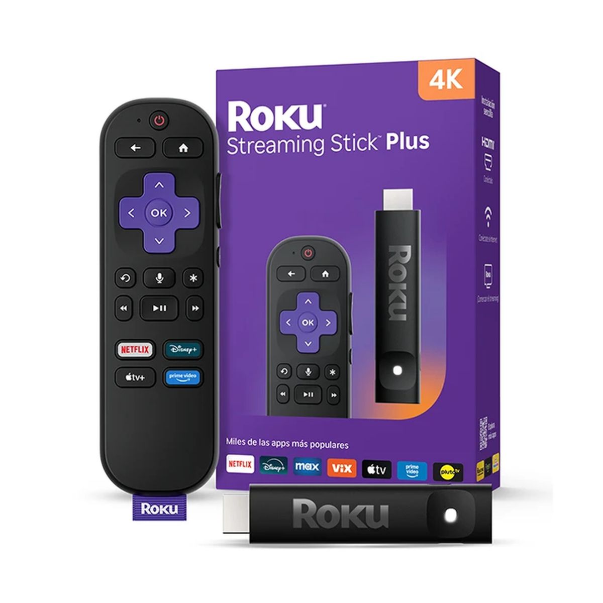 Roku Streaming Stick Plus 4k Control De Voz ROKU STREAMING STICK PLUS 4K C/VOZ