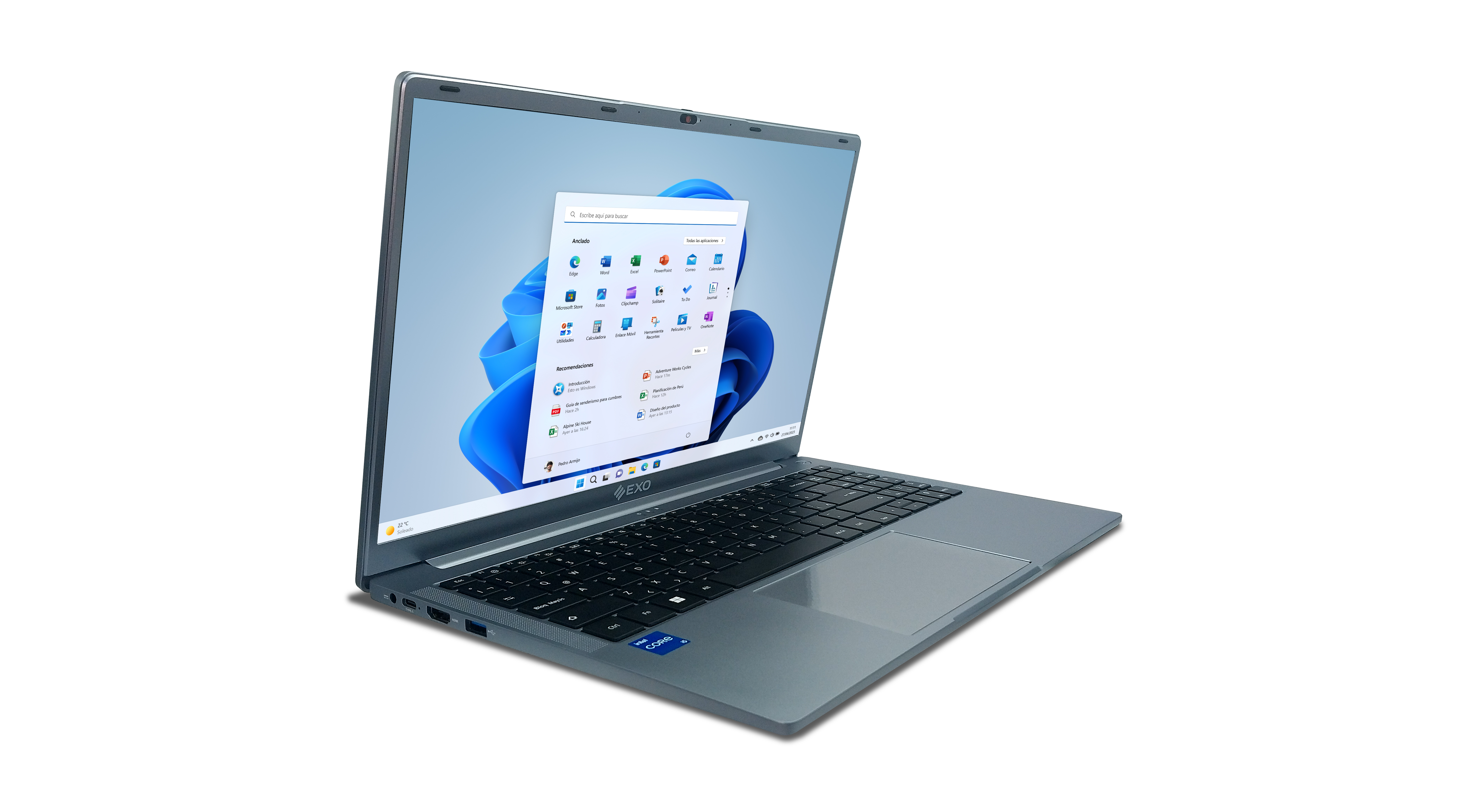 Notebook Exo 15,6´Intel I5 8GB 480SSD X67 WIN 11