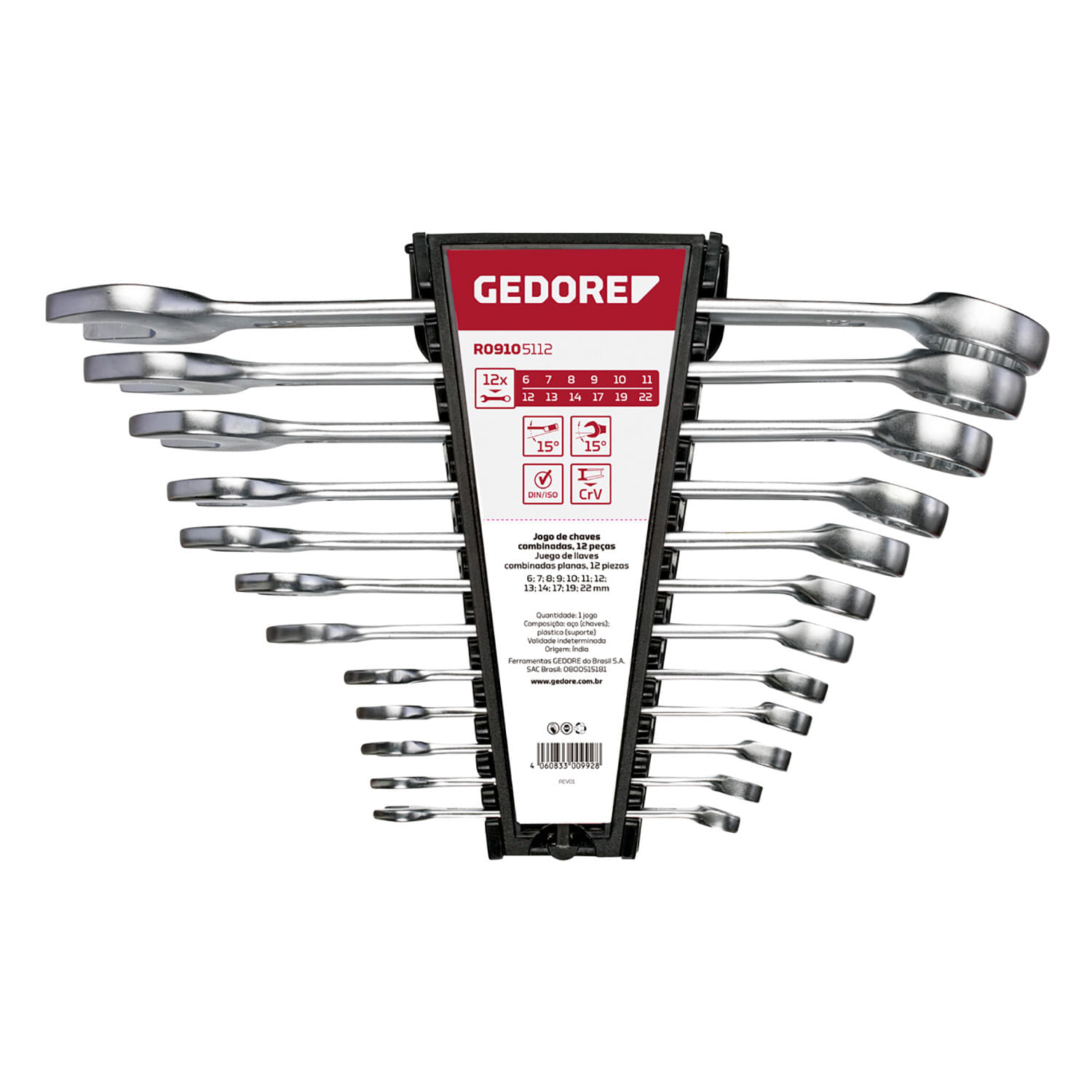 Juego Llave Combinada 6-22 12 Piezas x 1 Unidad