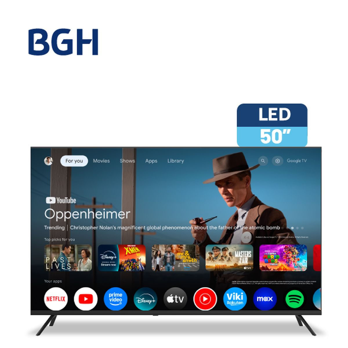 Smart TV 50" BGH 4K B5026US6G Google TV