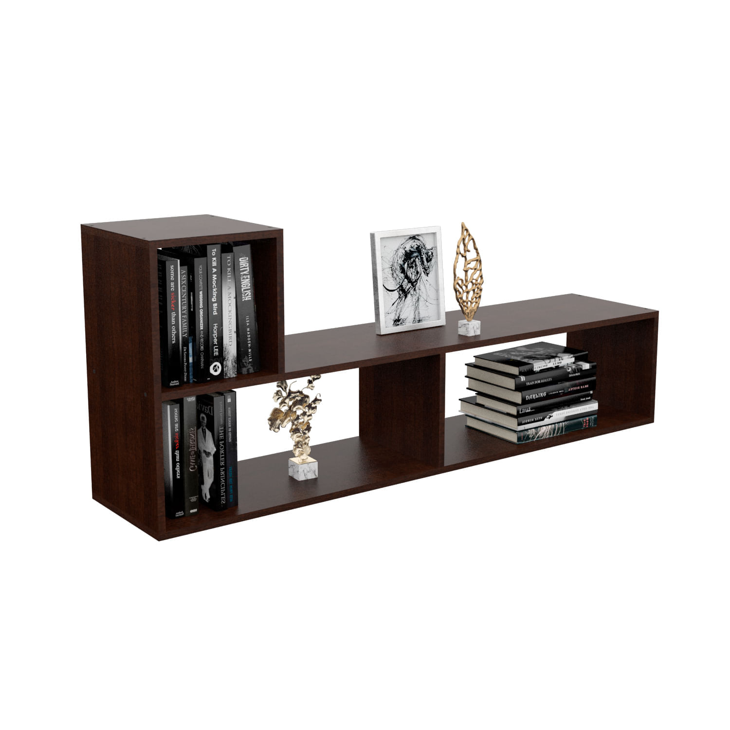 Mueble Rack Tv Led Mosconi Módulo L Combinable Living Wengue