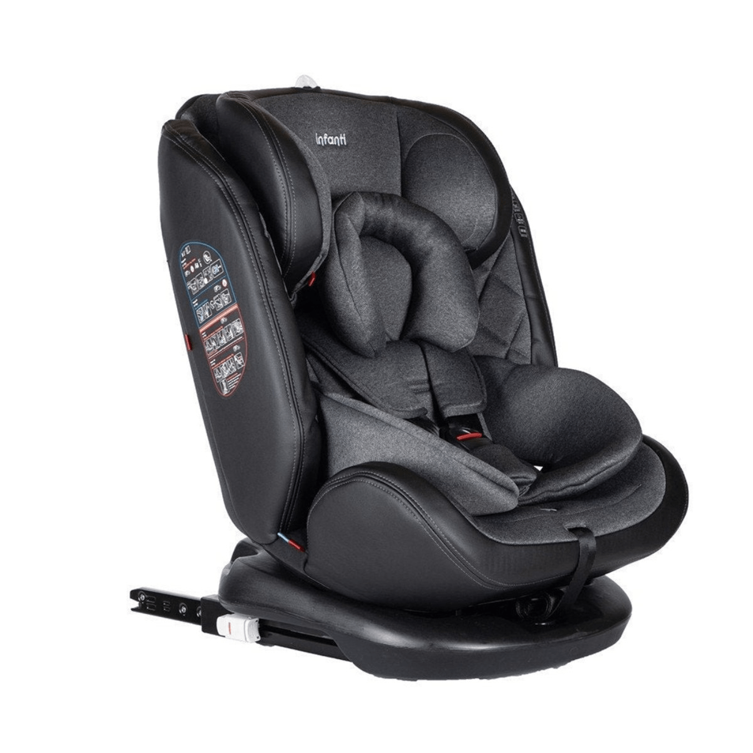 BUTACA I-GIRO 360º INFANTI CON ALARMA GRIS OSCURO