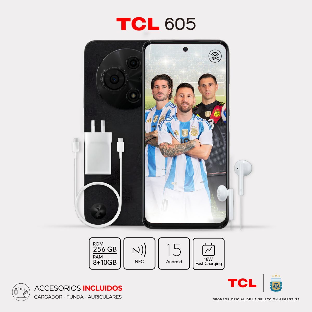 Celular Tcl 605 Black Rv 8/256gb 6.67'' Nfc 605 BLACK RV 8/256GB 6.67'' NFC
