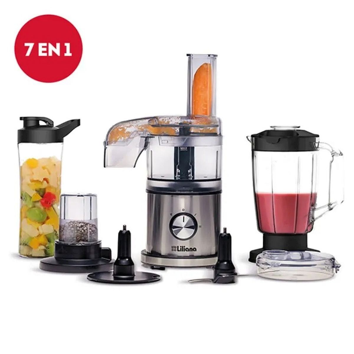 Mini Multiprocesadora Liliana Am115 Licuad+Botel 400w