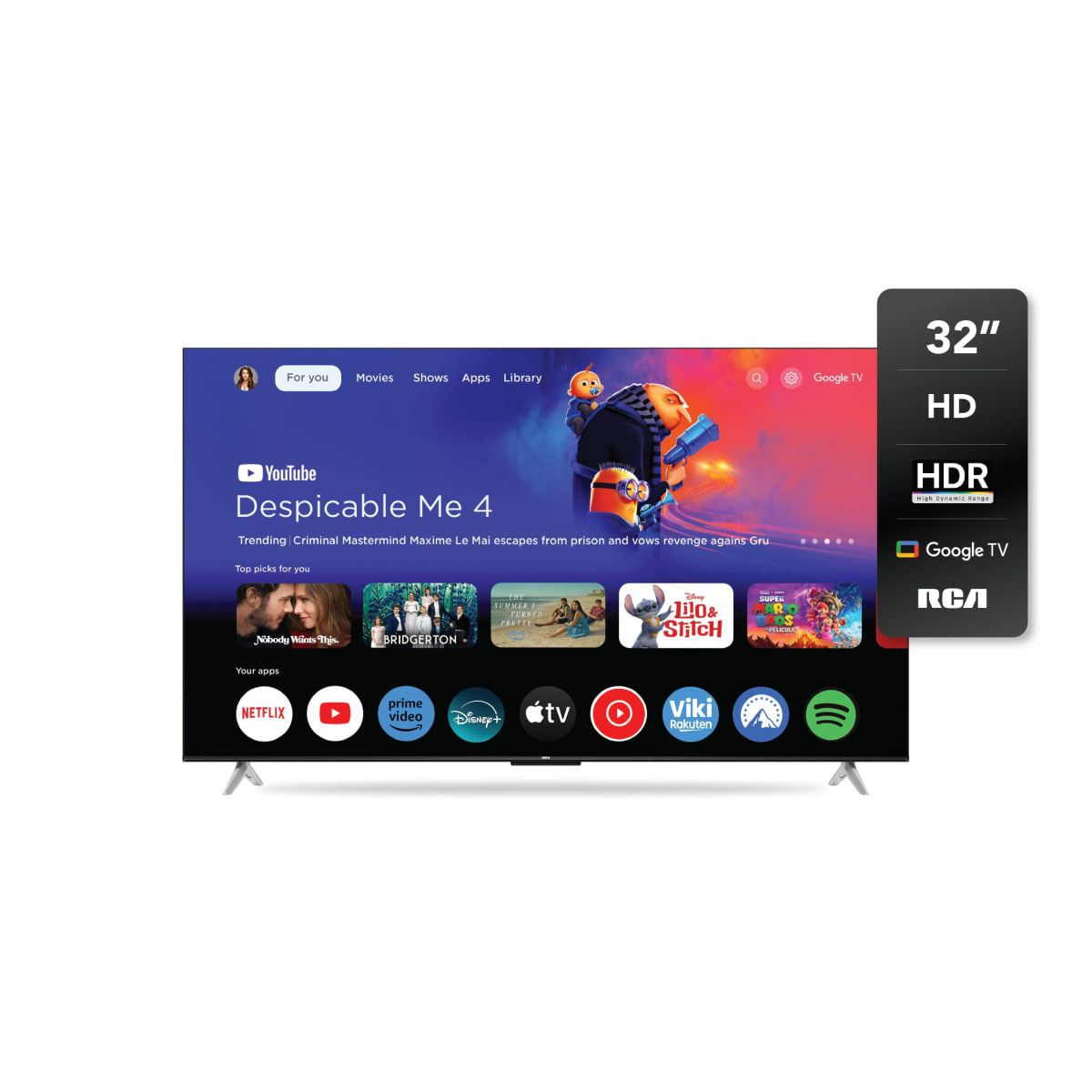 Smart Tv Rca 32 C32gl100-F Google Tv Bt Hdmi Hdr