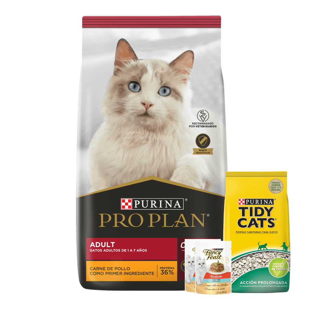 Alimento Pro Plan Gato Adulto Pollo y Arroz - 15 Kg