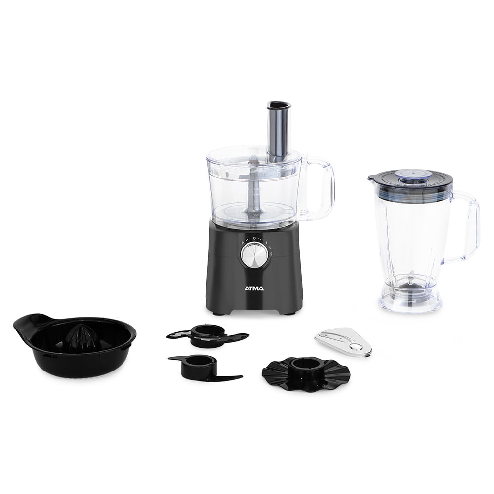 Multiprocesadora Atma LP8425N 650W 1.2L/1.8L 2 Velocidades Negro
