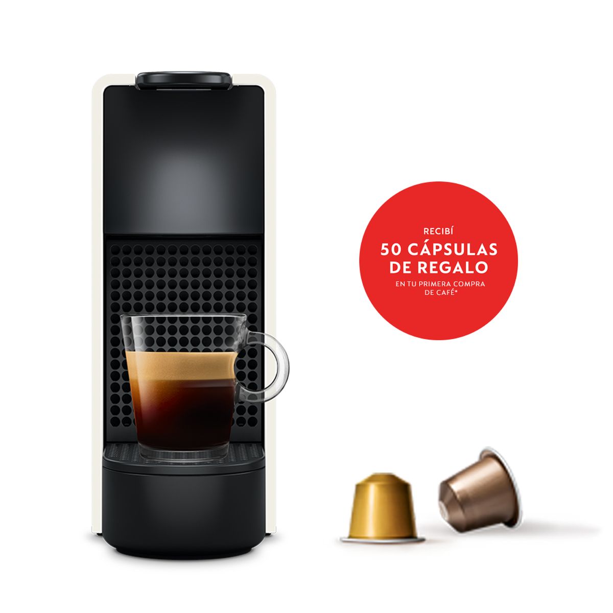 Cafetera  Nespresso Essenza Mini White C30-Ar-Wh-Ne