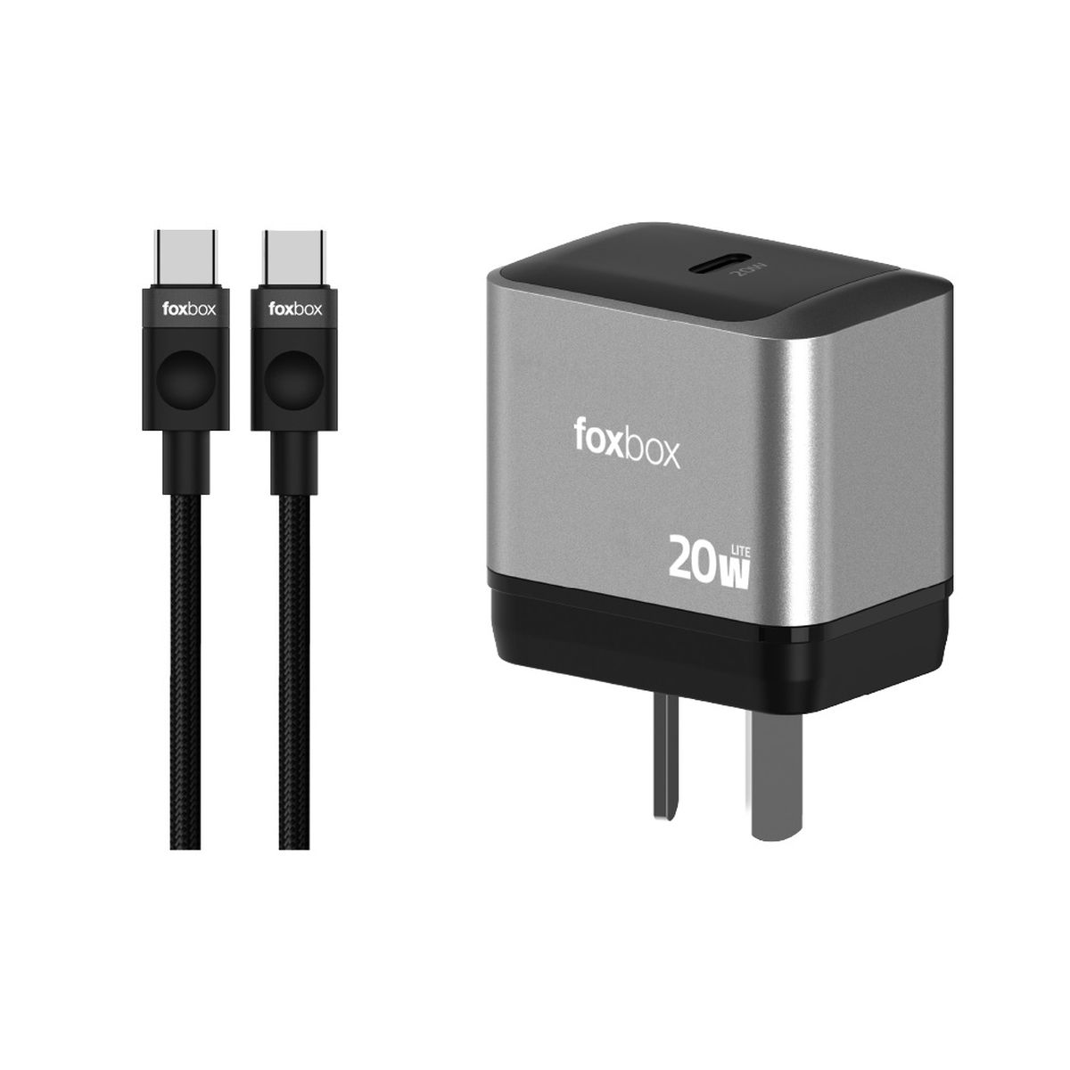 Cargador Mega Foxbox 3 20w Con Cable Type C-C