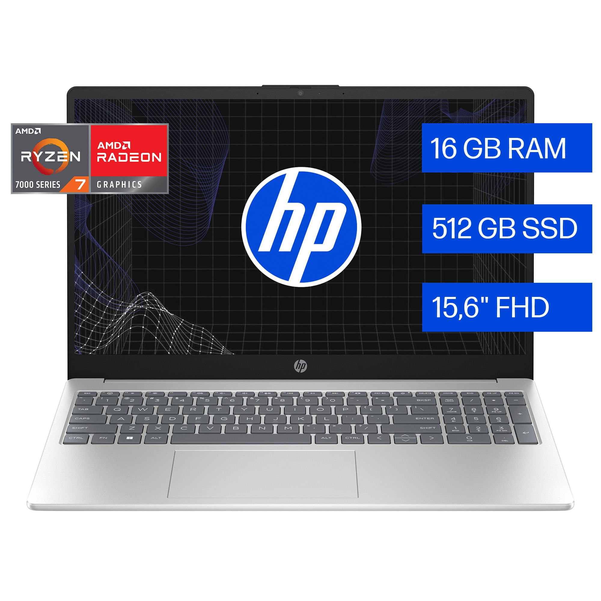 Combo Notebook Hp 15-fc0372la Ryzen 7 16gb Ram 512gb Maletin