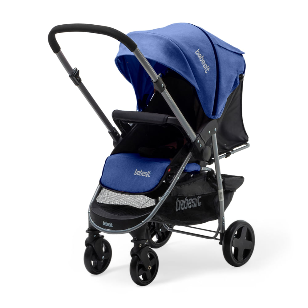 Cochecito de Paseo  Azul con Manillar Rebatible 1390