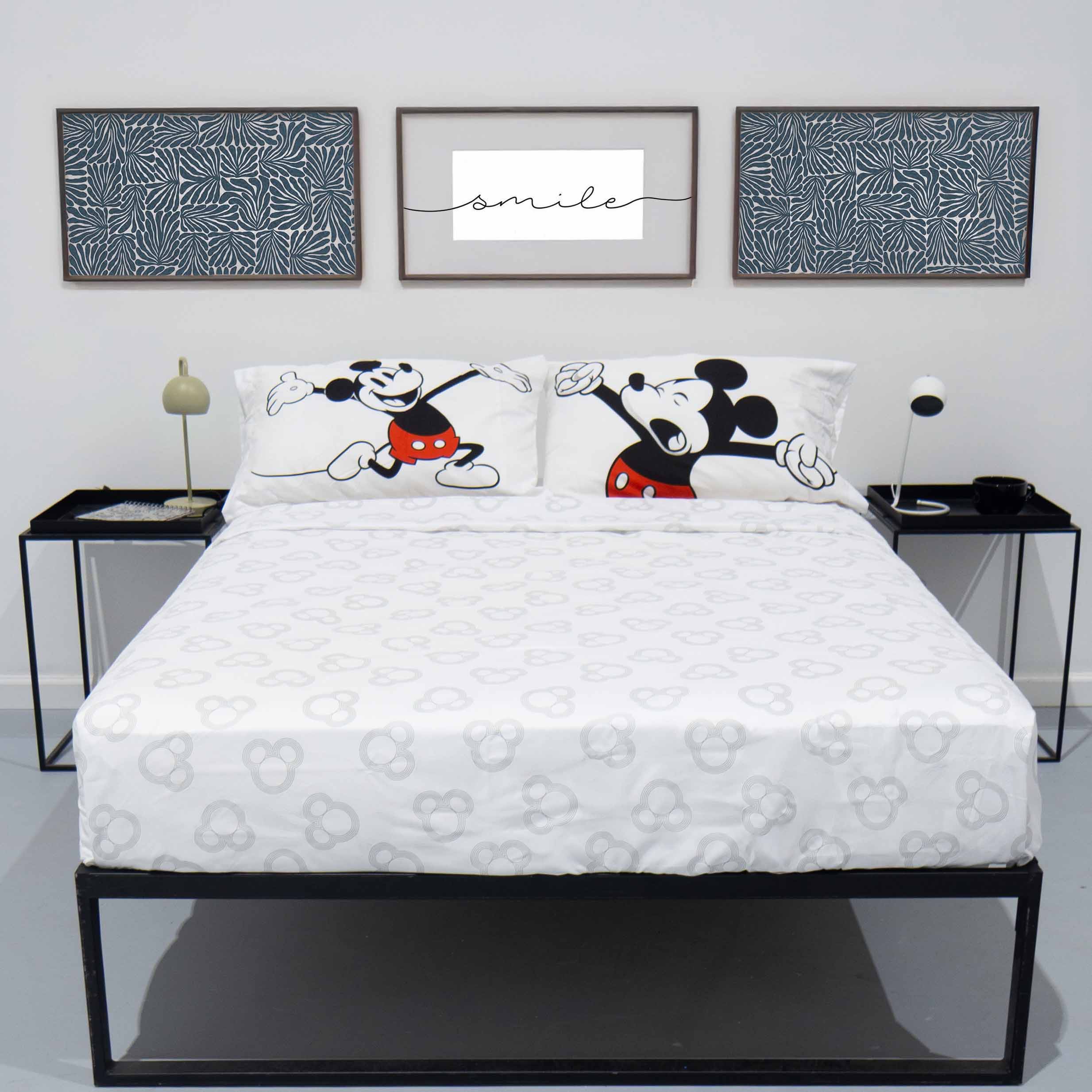 Juego de Sábanas King Mickey Classic White