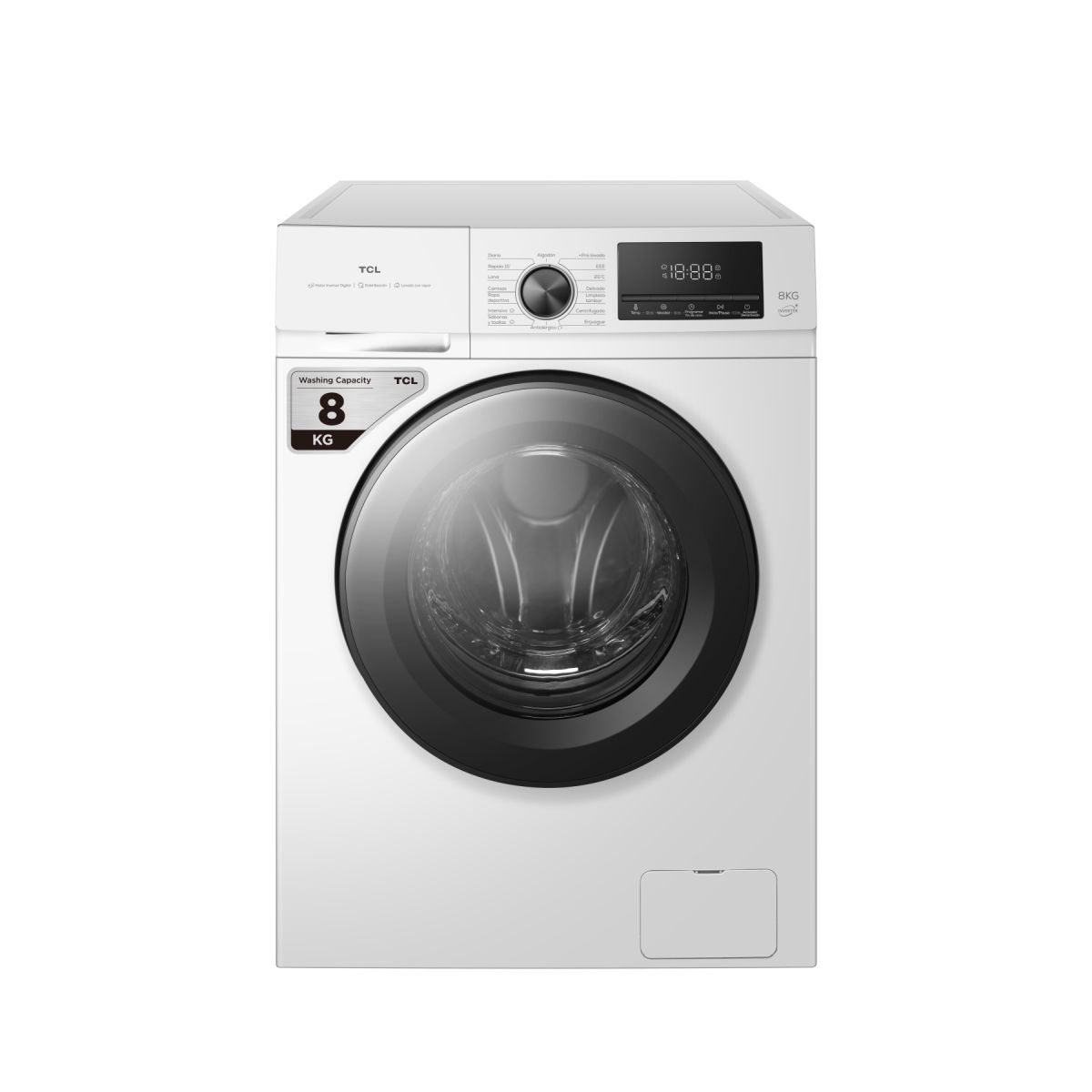 Lavarropas Tcl 8kg P108aflw 1400rpm Blanco Inverter