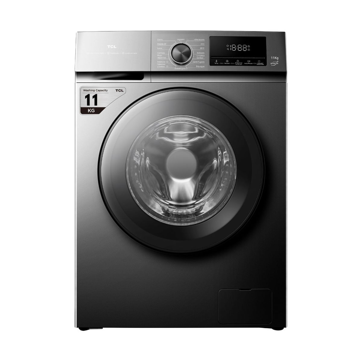 Lavarropas Carga Frontal Inverter Tcl 11 Kg P111fl Gris