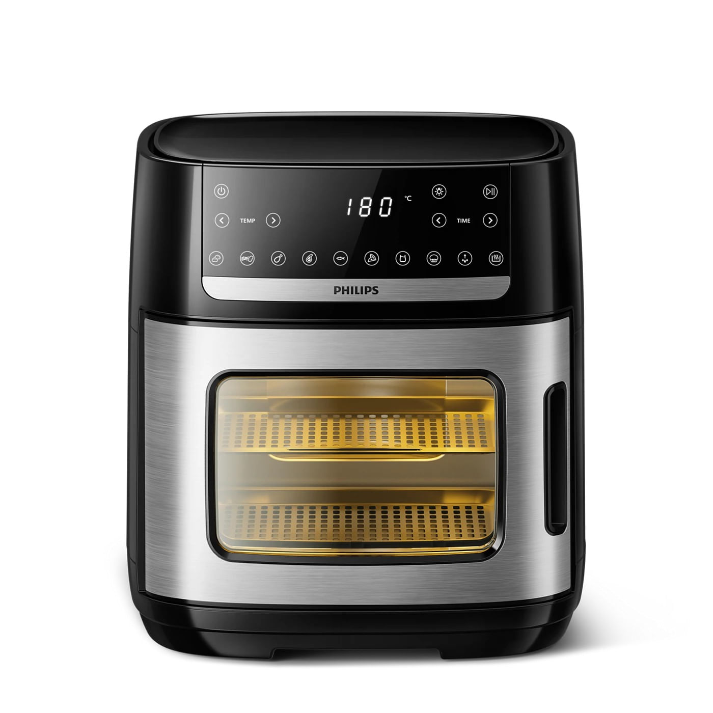 Freidora De Aire Philips Horno Digital 1900 W 12 L Ai55107 Negro Inox