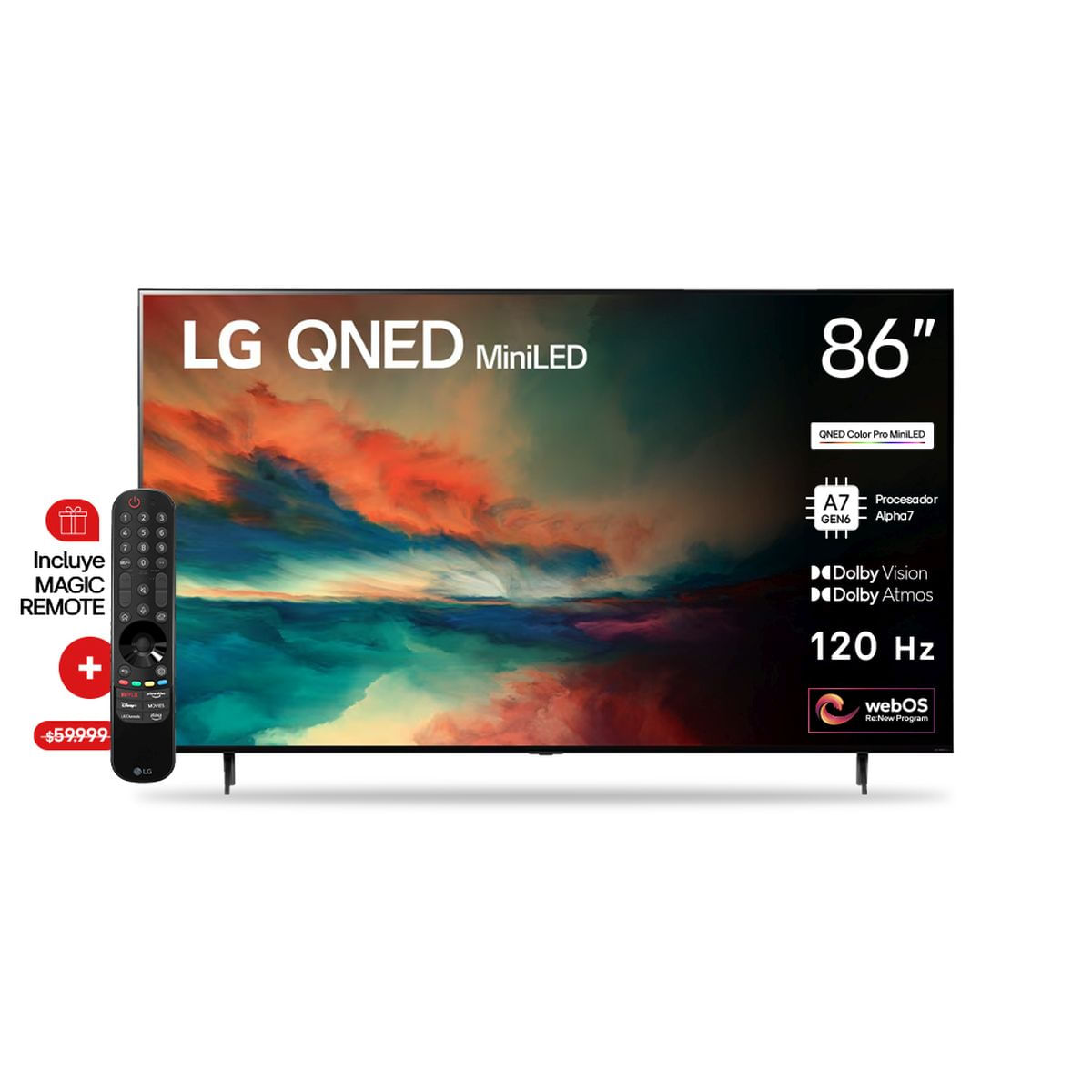 Smart TV LG 86'' QNED 4K QNED85SRA