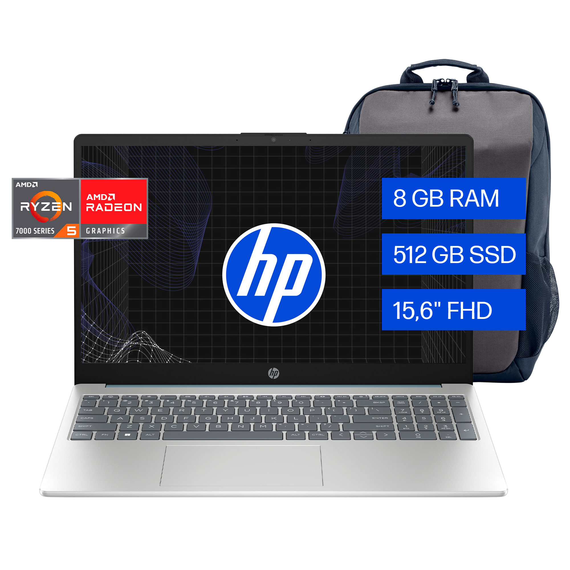Notebook Hp 15-Fc0250la R5-7520u Amd 15.6 8/512