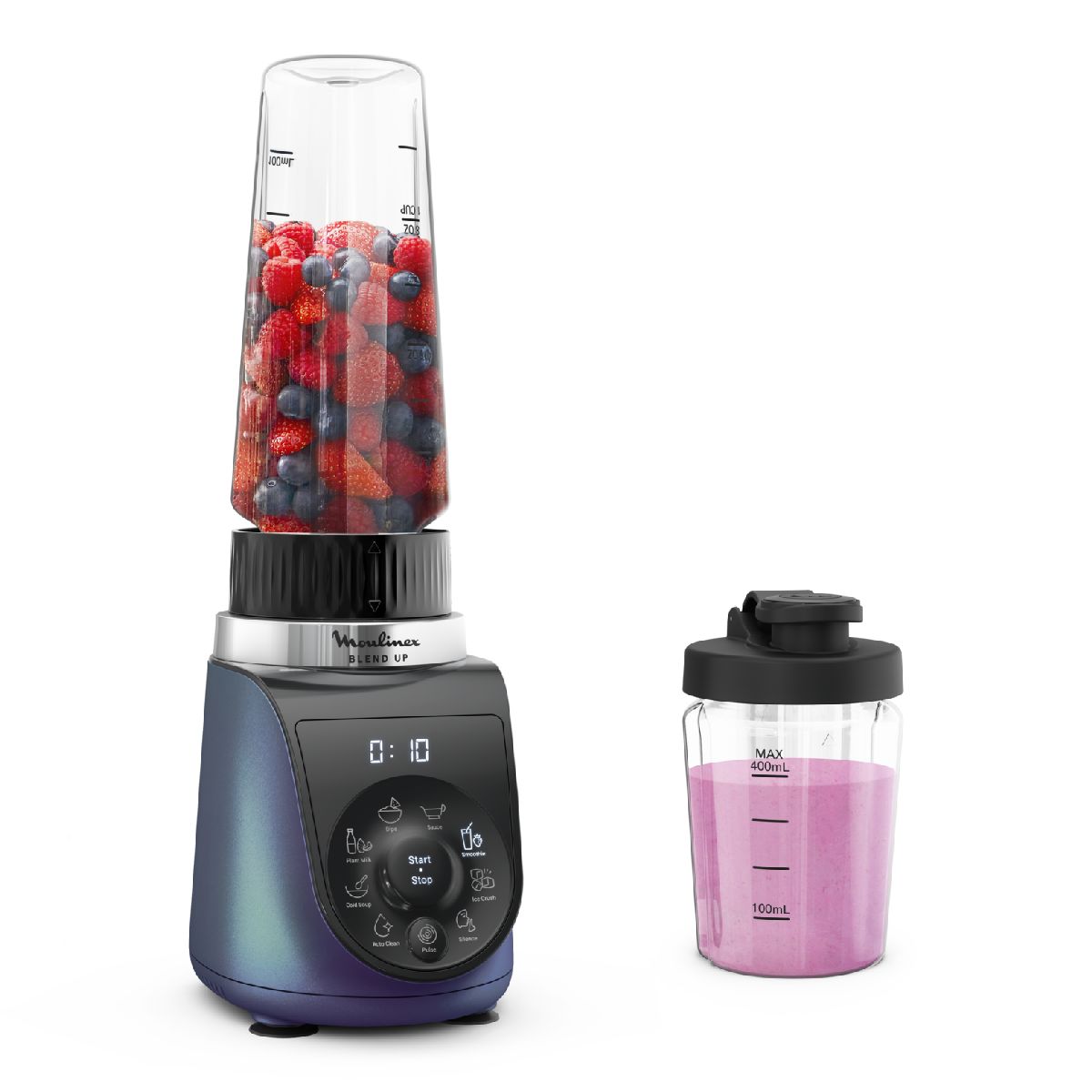 Licuadora Moulinex Lm19h4f0 1000w Digital 2 Botellas