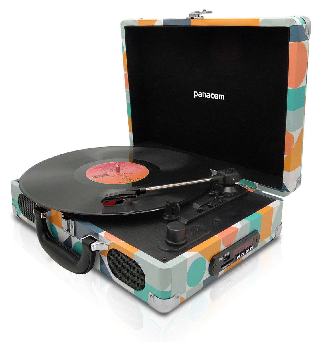 Bandeja Panacom Giradiscos Recargable Lp-8804