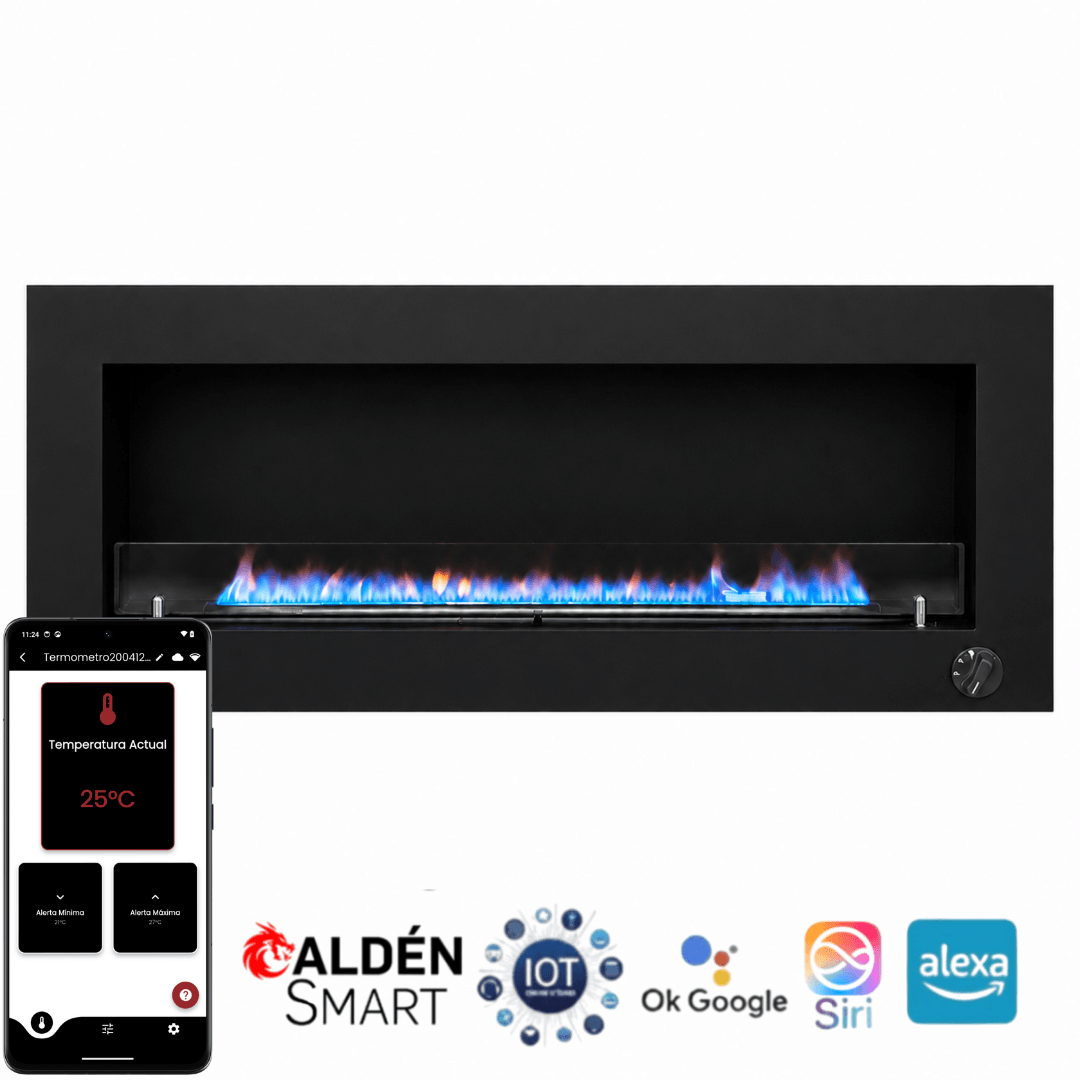 Chimenea moderna a gas Modelo París Smart 140cm Gas Natural