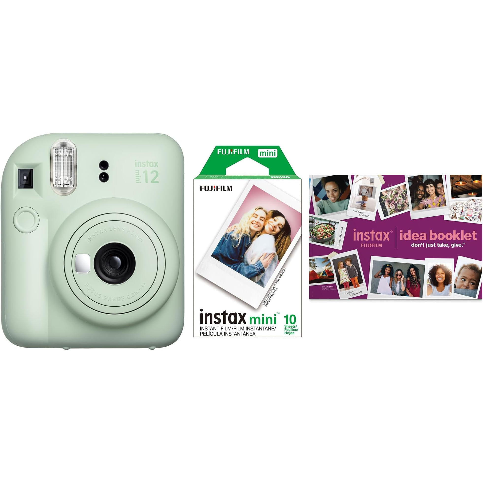 Camara Instantanea Fujifilm Instax Mini 12 Combo Con Pelicula Y Pilas Aa