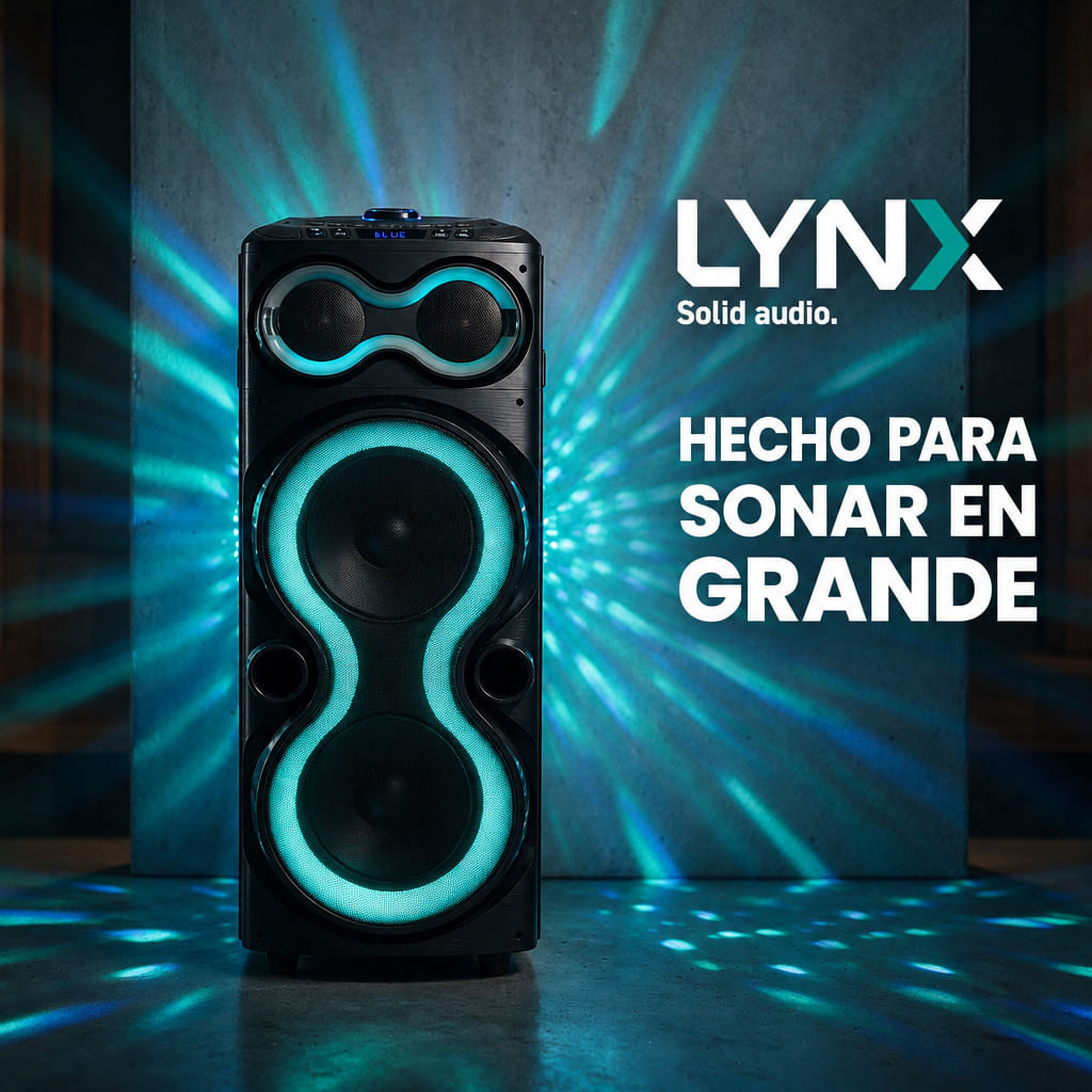 Parlante portátil  Lynx LT210 100W 2X10"